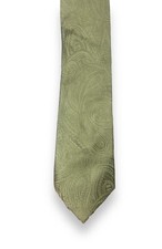 Green Silk Paisley Textured Tie Necktie George