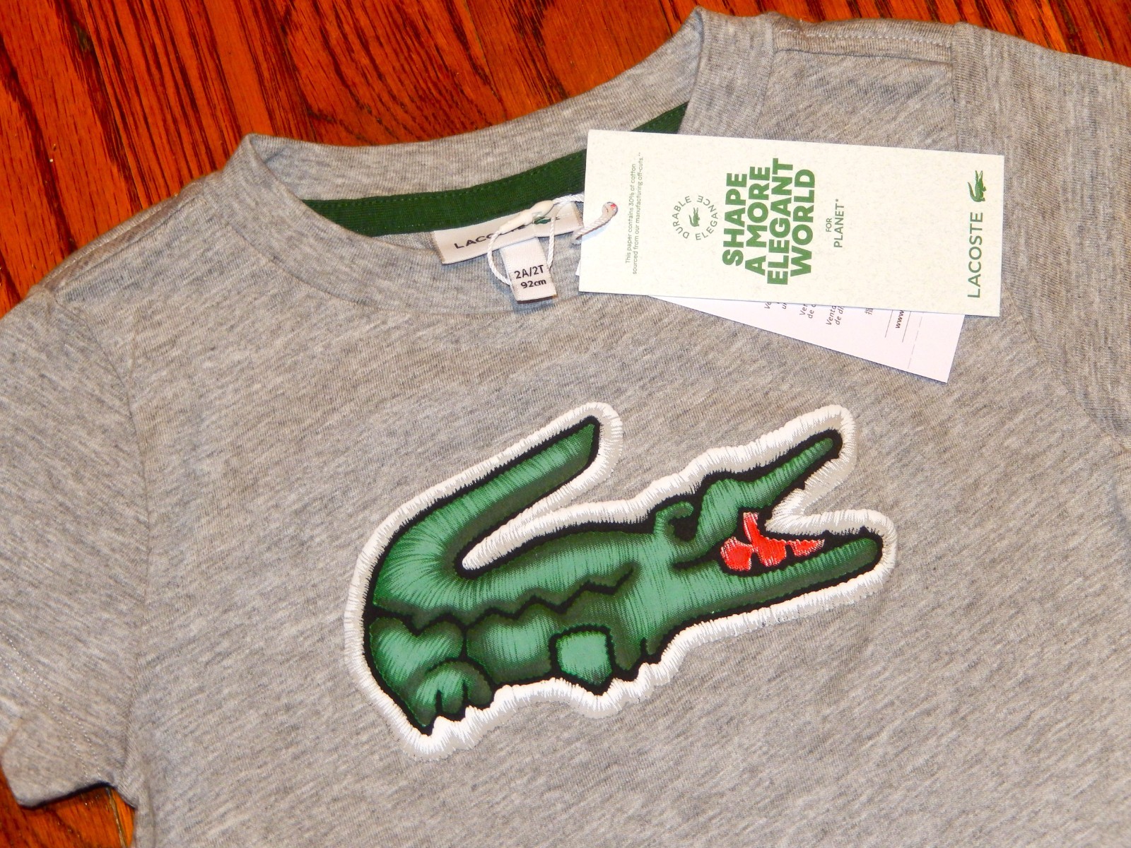 LACOSTE AUTHENTIC TODDLERS BOYS BRAND NEW ORIGINAL T-SHIRT Size 2T, NWT