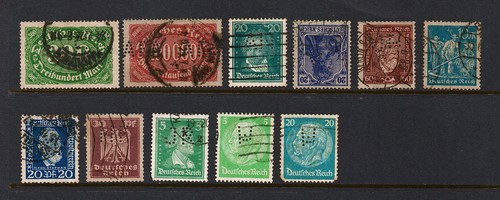 Germany - Lot of 60 Classic Used Perfin Stamps - Picture 4 of 4