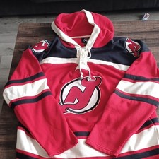 '47 New Jersey Devils XX-Large Sudadera con Capucha Roja Negra Blanca NHL Hockey
