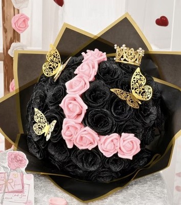 Ramo de Rosas Eternas con Brillantina 36 Pcs