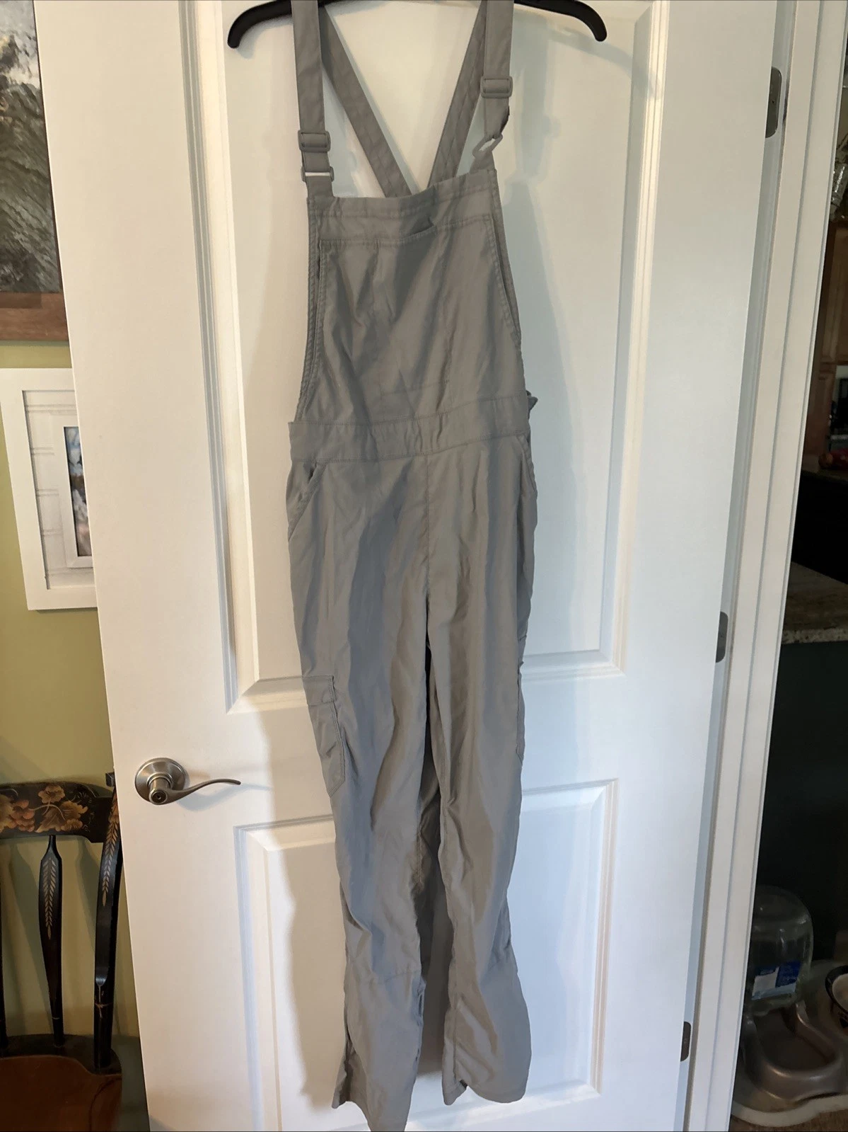 Duluth Trading Overalls Dry On The Fly Bib Gray Gardening Outdoor Women's 12