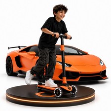 Kids 3 Wheel Scooter with LED Light Up Wheels Foldable & Adjustable Handlebar
