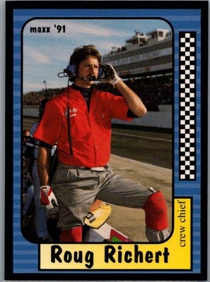 Maxx Collection Race Cards Collection 1991 Roug Richert Card 165 NASCAR