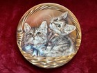 Bradford Exchange Baskets of Love Kitten Cat Plates Andrew/Abby & Cody/Courtney — photo 3
