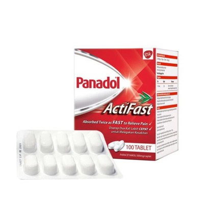 PANADOL Actifast Paracetamol Fast Pain Relief for 500mg - 10s X 10 Blister