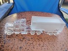 Hofbauer Truck Crystal Glass glass 2 piece 25% Lead Frosted Glass Mint 9" — photo 1
