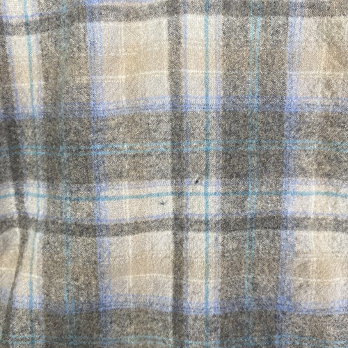 Vintage Pendleton Jacket Mens Medium Beige Blue Plaid Wool Western USA Lined 70s - Picture 11 of 11