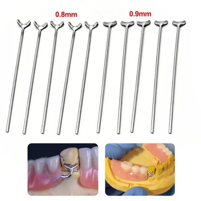 5Pcs Dental Ball Retainer J Clasp Oblique Clasps Bars Y-Type Teeth Position