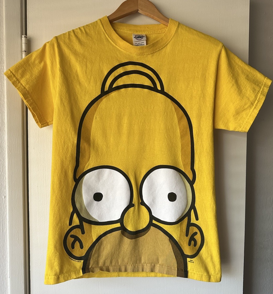 The Simpsons Homer Head Mens Size S Small Yellow Cotton Delta T Shirt Y2K