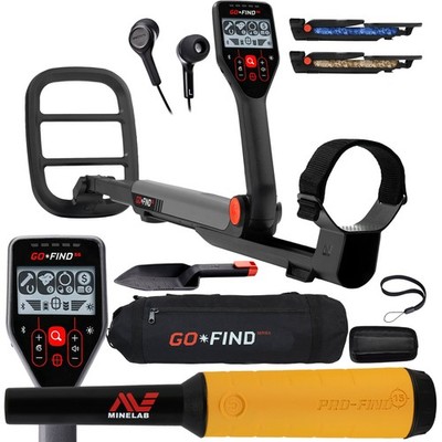 Minelab GO-FIND 66 Metal Detector & PRO-FIND 15 & Black Carry Bag