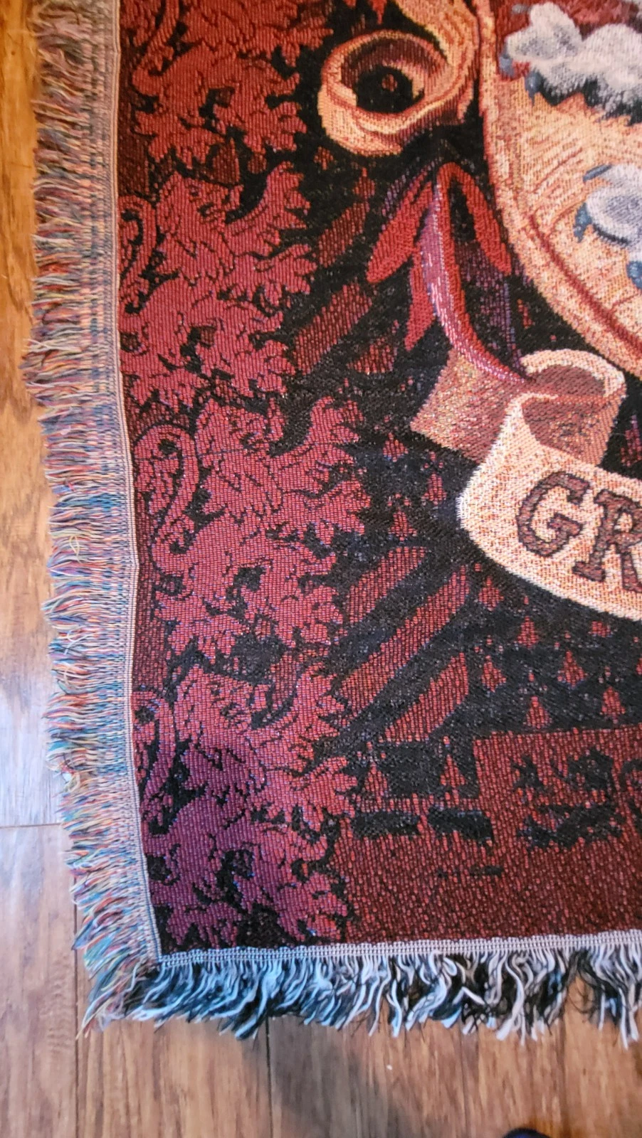 Harry Potter Blanket 50"x60" Gryffindor Woven Tapestry Cotton Blend Throw