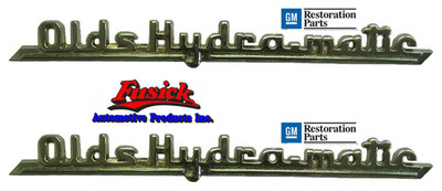 1940-1941 Oldsmobile ''Olds Hydramatic'' Fender Script Emblem Set