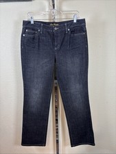 NWT Women  s Ann taylor jeans Modern fit Lindsay waist Black pocket BootCut Sz 10