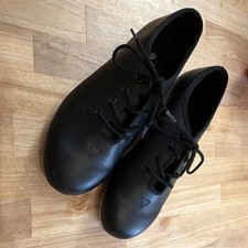 Dance Now Kids Black Techno Tap Dance Shoes Size 1 1/2 W