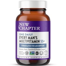 New Chapter Men's Multivitamin 50 Plus for Brain, Heart, 72 Count Pack of 1 