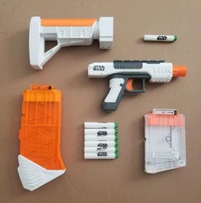Lightly USED Nerf STAR WARS STORMTROOPER White STOCK Pistol MAGAZINES Darts LOT