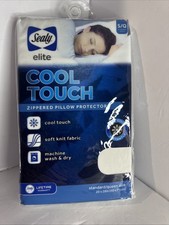 Sealy Sterling Collection Cool Comfort QUEEN Fitted Mattress Protector White NEW