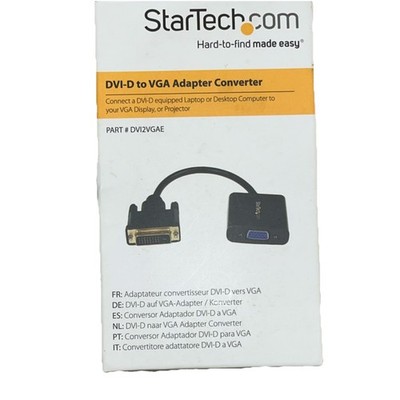 StarTech DVI-D Male to VGA Female Adapter Converter Black DVI2VGAE