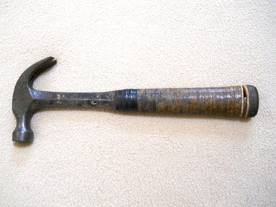 Vintage Estwing 16 oz Claw Hammer / Stacked Leather