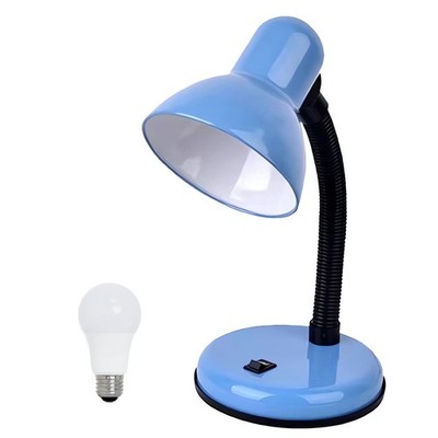 Desk Lamp with LED Bulb, (Blue) Flexible Gooseneck with Table lamp 6000K Meta...