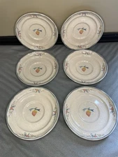 Vintage International China Stoneware Marmalade Strawberry Goose 6” Plates (6)
