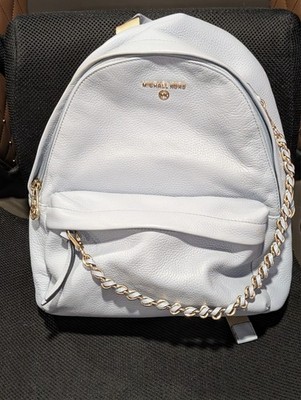 Michael Kors Pale Blue Pebbled Leather Backpack Luxury Michael Kors Backpack, pale blue, pebbled leather | eBay main image 4