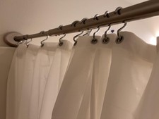 Shower Curtain Liner Water Repellent White Machine Washable Weighted Hem 72x72