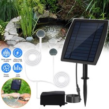 2.5W Solar Oxygen Pump w/ Pipe & Air Bubble Stones Solar Powered Pond Oxygenator