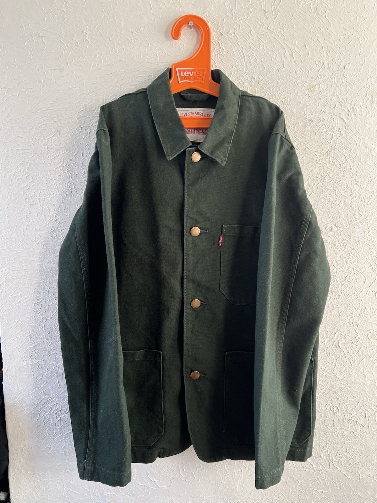 Levi's Engineer Chore Jacket M Green Duckcloth Ra… - image 5