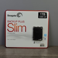 Seagate Backup Plus Slim 1TB External Hard Drive Portable HDD  Black USB 3.0 New