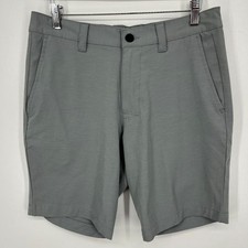 Banana Republic Chino Shorts Men's Size 32 Beige Flat Front Zip Fly Stretch