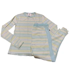 Dakini Fair Isle Merino Wool Base Layer Set Top Pants Ski Small Medium SM