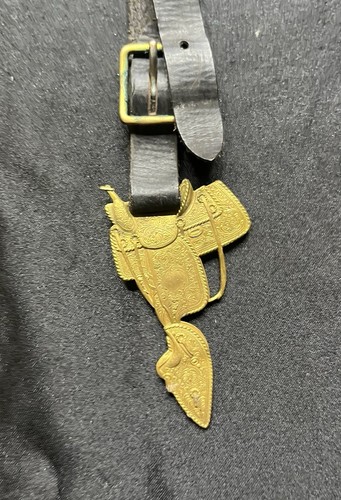 LET EM BUCK SADDLE WATCH FOB ROUND UP SADDLE HAMLEY & Co PENDLETON ORE
