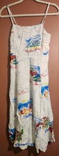 Gap Women’s White Sun Dress Sz XS World Travel Map Martha's Vineyard Maldives