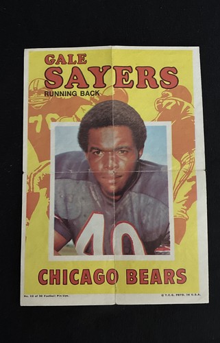 Gale Sayers #12 1971 Topps Pin Ups card