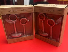 Lot Of 2 - Allen + Roth 2-Pack Brushed Nickel Curtain Rod Brackets - NEW In Box