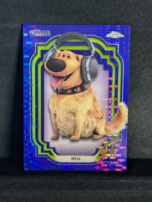 2024 Disney Topps Chrome Dug Dog #136 Up Purple Green Pulsar /150