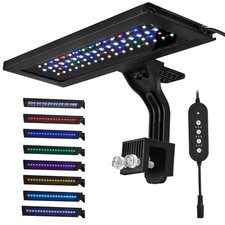 18W 24/7 LED Aquarium Light 8 Color Modes Full Spectrum Sunrise Sunset Fish Tank