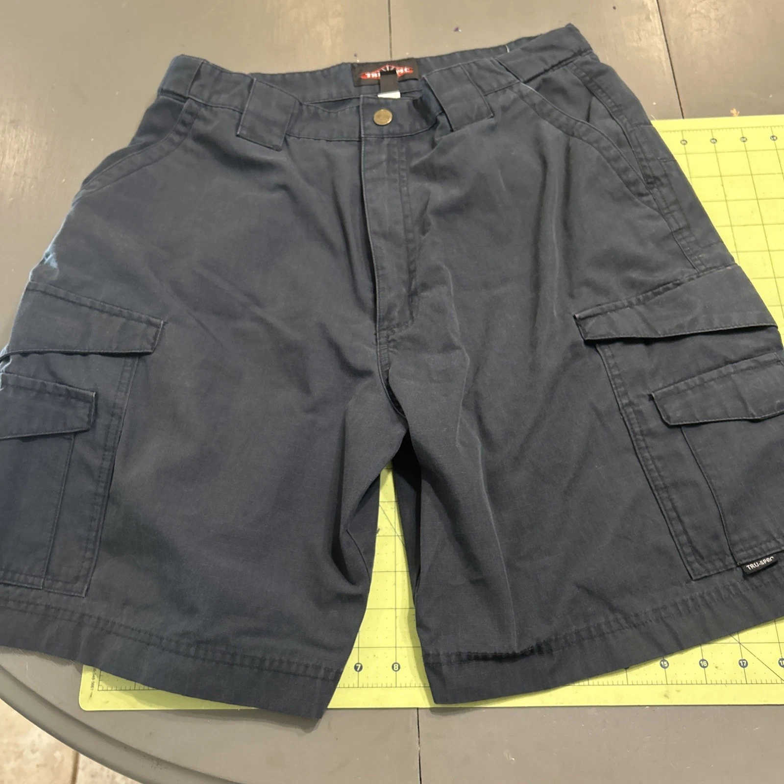 Men's TRU-SPEC Navy Tactical Cargo 9" Shorts 34 Work Utility