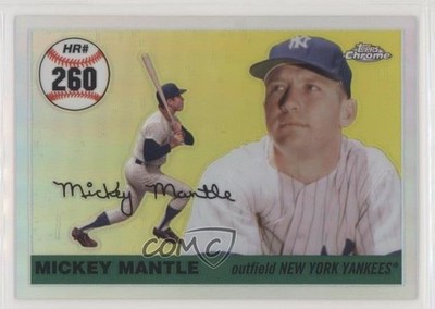 2007 Topps Chrome Home Run History Refractor /500 Mickey Mantle #MHR260 HOF 05qa