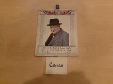 World War 2 1944 Winston Churchill cardboard photo calendar battle of Britain