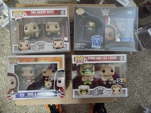 Funko Pop! Vinyl WWE Hardy Boyz Sting Lex Luger Bella Twins Exclusive Multipack