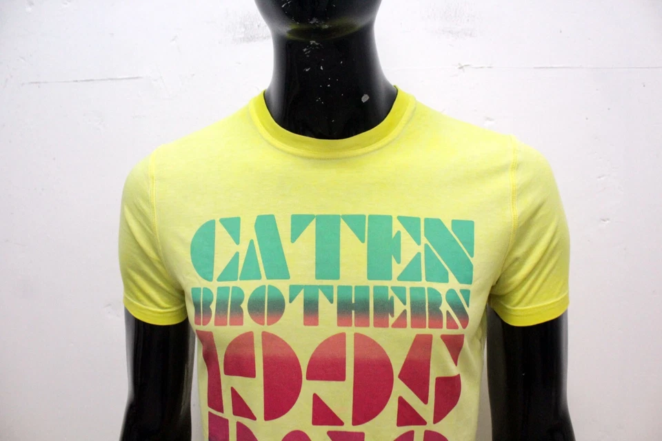 Dsquared2 Camiseta Hombre Talla M Amarillo Suéter Verano de Algodón Logo - Imagen 2 de 4