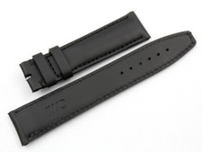 IWC Genuine Black Leather Replacement Watch Strap Size 20mm Black Matt Strap NEW
