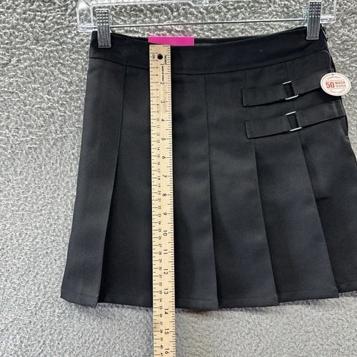French Toast Skort Girls Size 7 Black Pleated Adjustable Waist Scooter Skort - Picture 4 of 15
