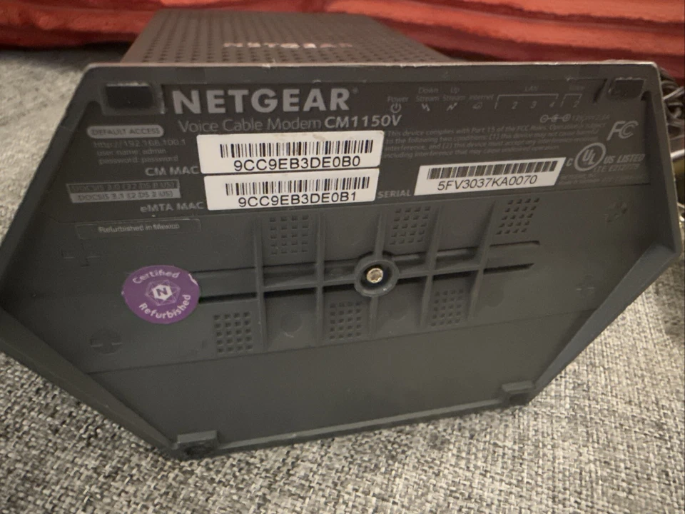 NETGEAR CM1150V Nighthawk Cable Modem supports 2 Gbps Refurb - Image 2 of 4