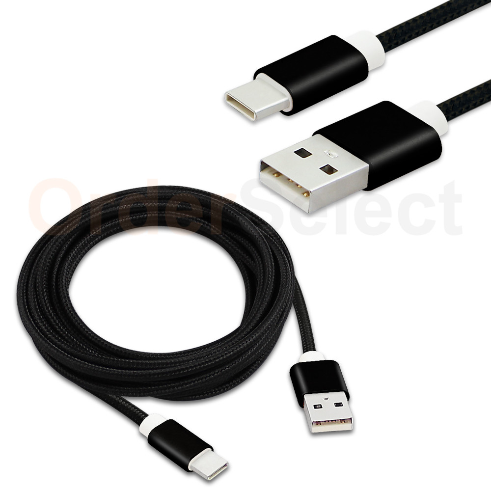 10FT Braided USB-C Cable for Samsung Galaxy S9 S9+ Note 9 Fast Charging
