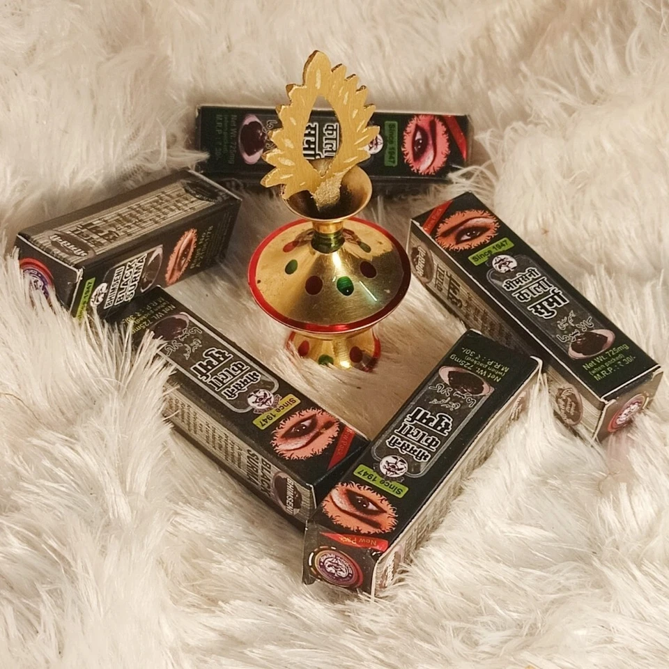 Authentic Kohl Al Athmad Kajal – 100% Natural Ithmid Eyeliner Powder (Black) - Image 4 of 4