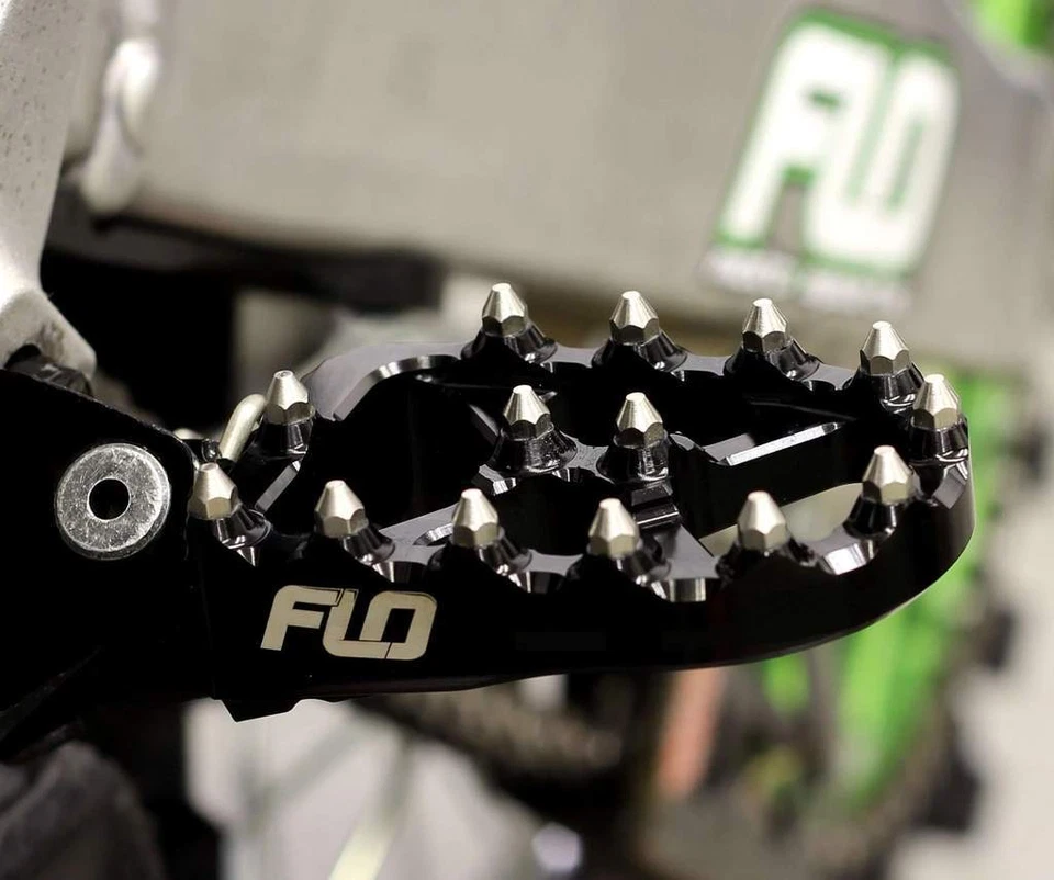 Pegs Kawasaki KX85 KX100 Wide Pro Series Black Flo Motorsports - Imagem 4 de 4